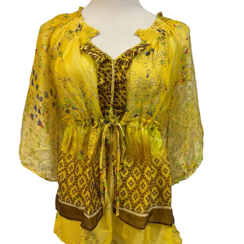 Trinity 100% Silk Blouse Sz S Gorgeous
